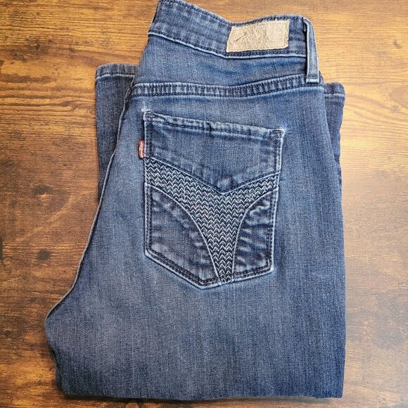 Vtg Levi's Jeans 8 Demi Curve Classic Bootcut Mid Rise Medium Dark Wash Y2K - Picture 3 of 11